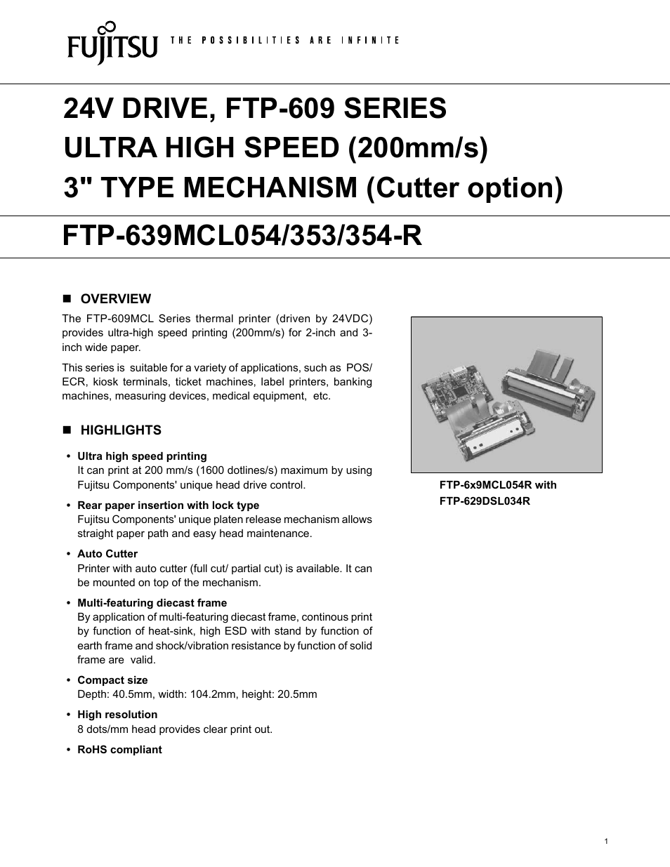 FUJITSU FTP-639MCL354-R User Manual | 7 pages