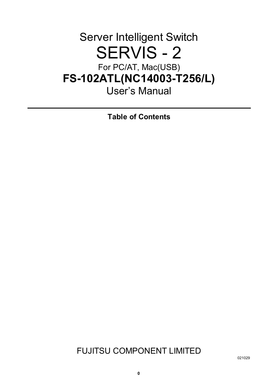 FUJITSU NC14003-T256/L User Manual | 23 pages