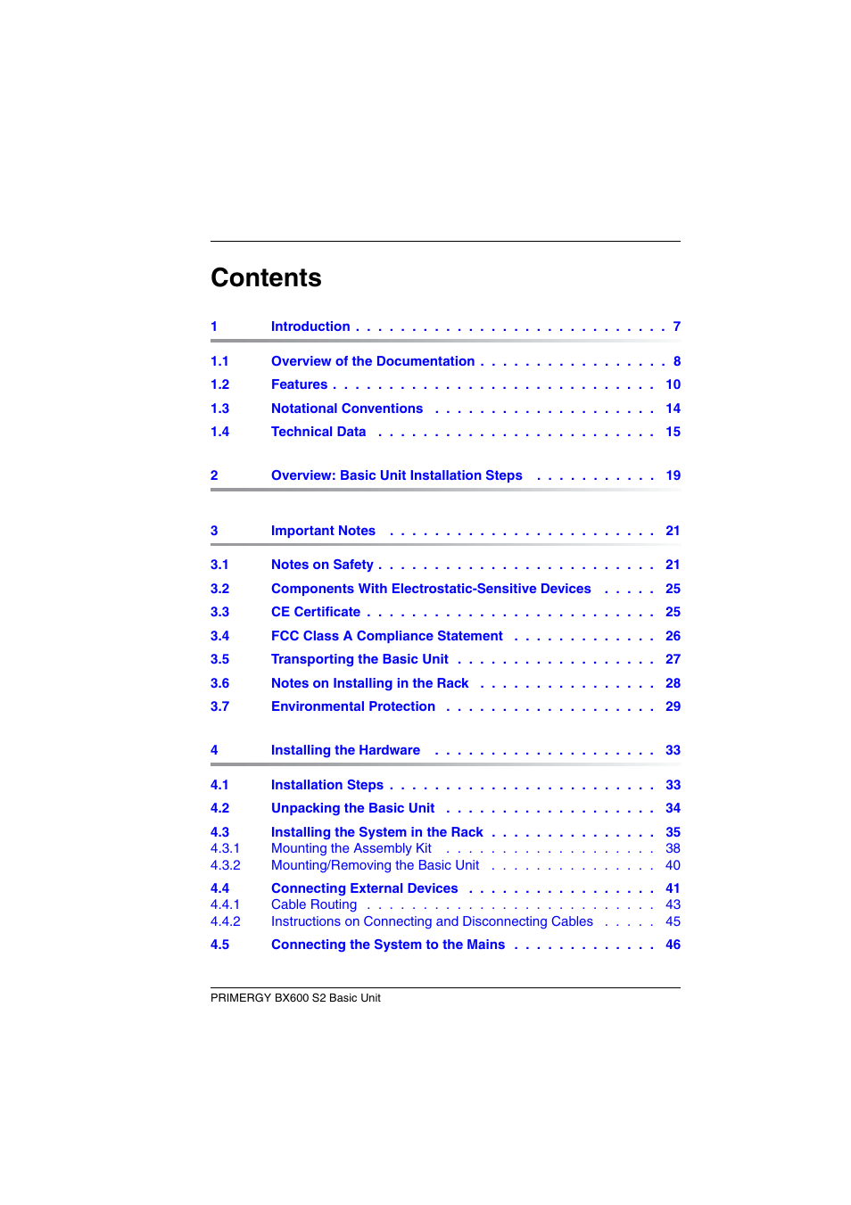 FUJITSU PRIMERGY BX600 S2 User Manual | Page 3 / 173
