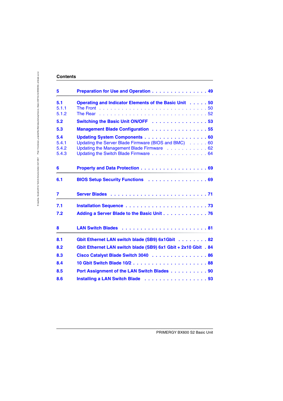 FUJITSU PRIMERGY BX600 S2 User Manual | Page 4 / 173