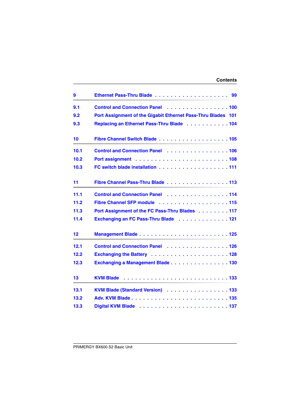 FUJITSU PRIMERGY BX600 S2 User Manual | Page 5 / 173