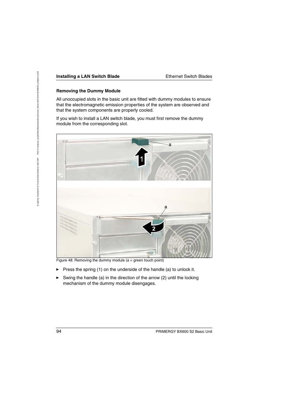 Primergy bx600 s2 basic unit | FUJITSU PRIMERGY BX600 S2 User Manual | Page 94 / 173