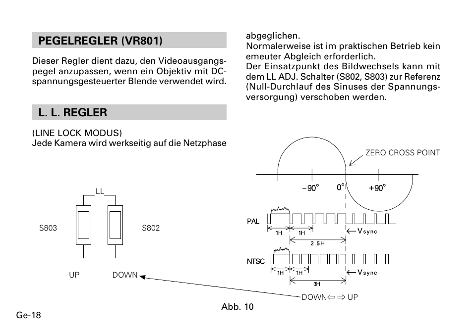 Pegelregler (vr801) l. l. regler | FUJITSU CG-311 SERIES User Manual | Page 40 / 83