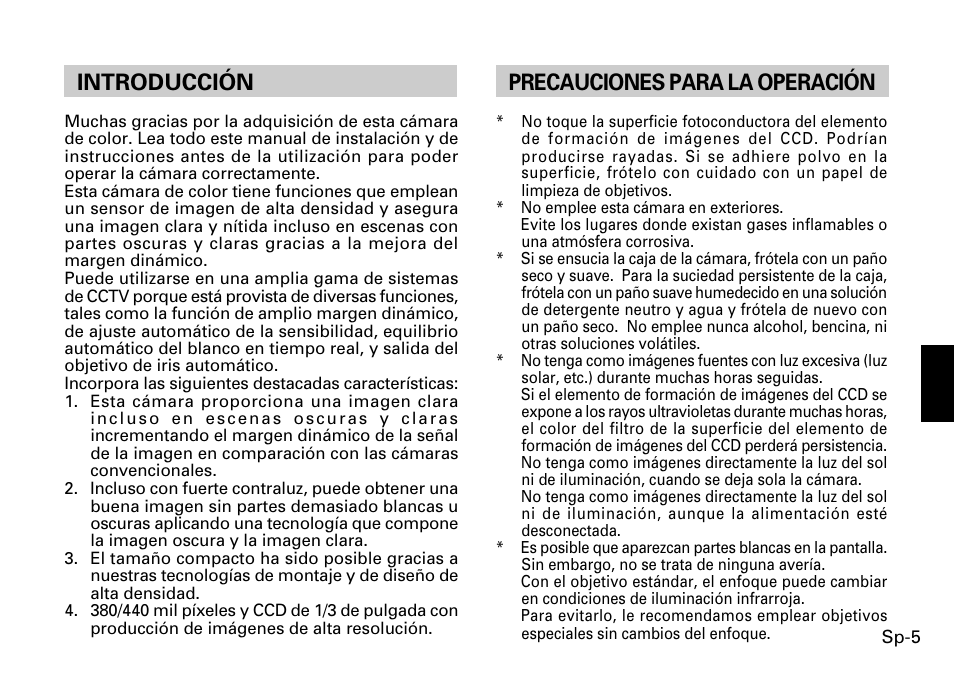 Introducción precauciones para la operación | FUJITSU CG-311 SERIES User Manual | Page 67 / 83