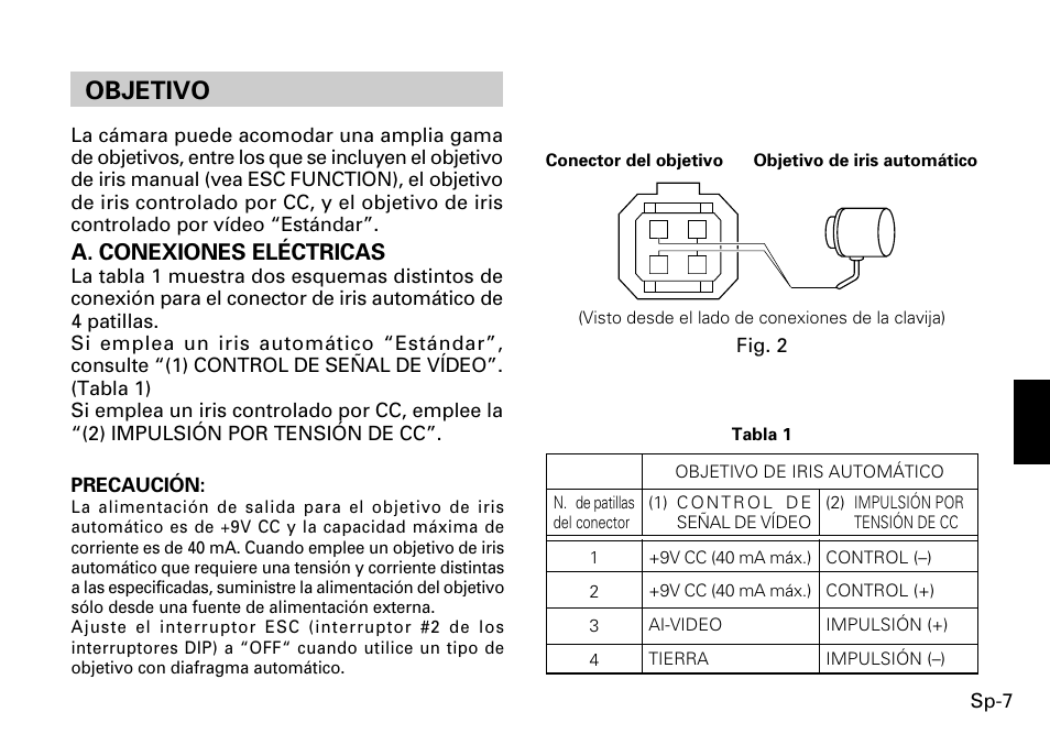 Objetivo, A. conexiones eléctricas | FUJITSU CG-311 SERIES User Manual | Page 69 / 83