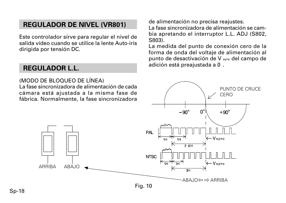 Regulador de nivel (vr801), Regulador l.l | FUJITSU CG-311 SERIES User Manual | Page 80 / 83