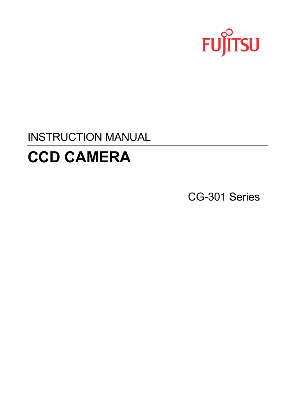 FUJITSU CG-301 User Manual | 28 pages