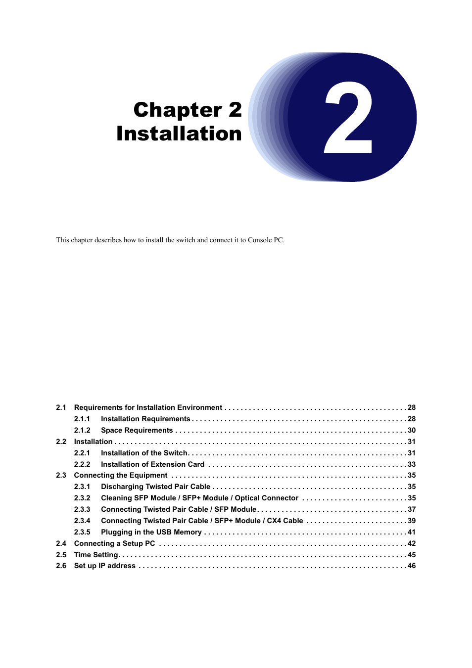 Chapter 2 installation, Chapter 2, Installation | FUJITSU XG0448 User Manual | Page 27 / 49