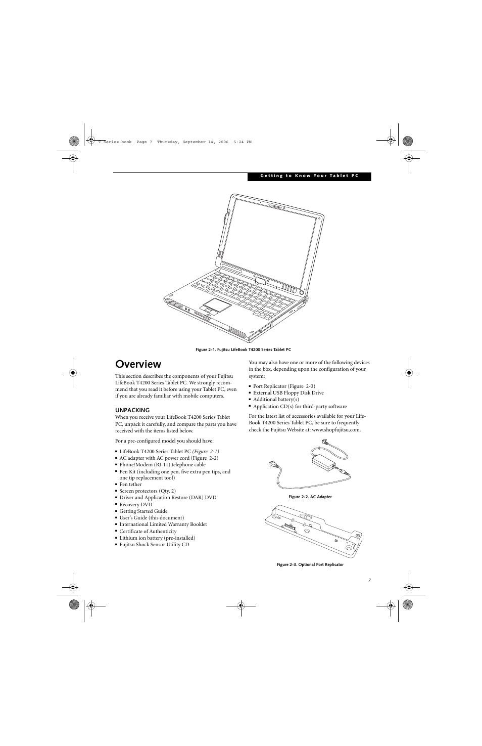 Overview | FUJITSU T4215 User Manual | Page 15 / 136