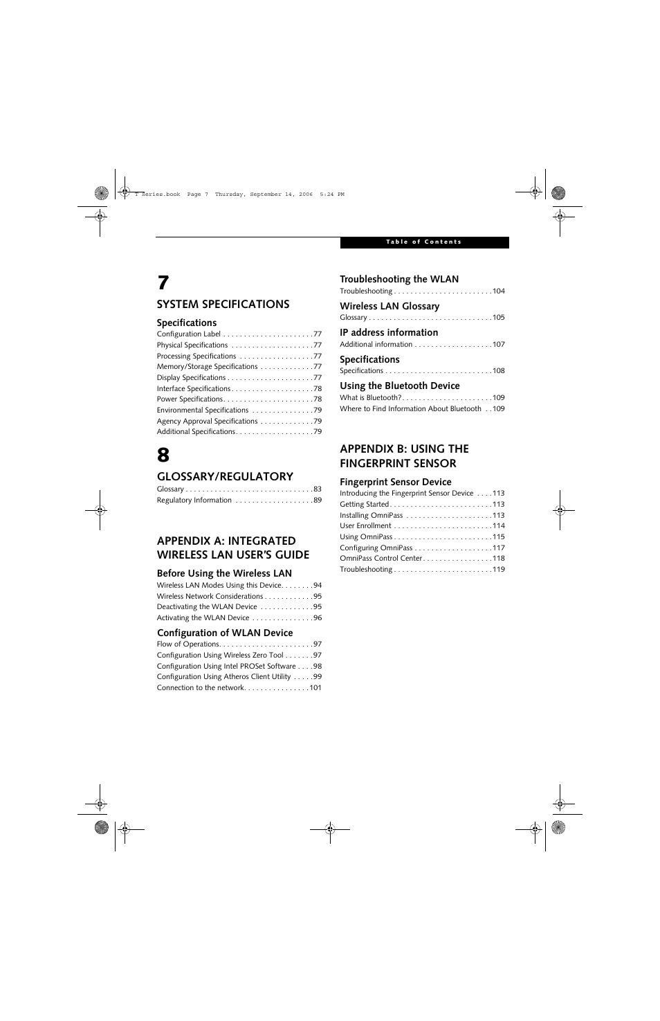 FUJITSU T4215 User Manual | Page 7 / 136