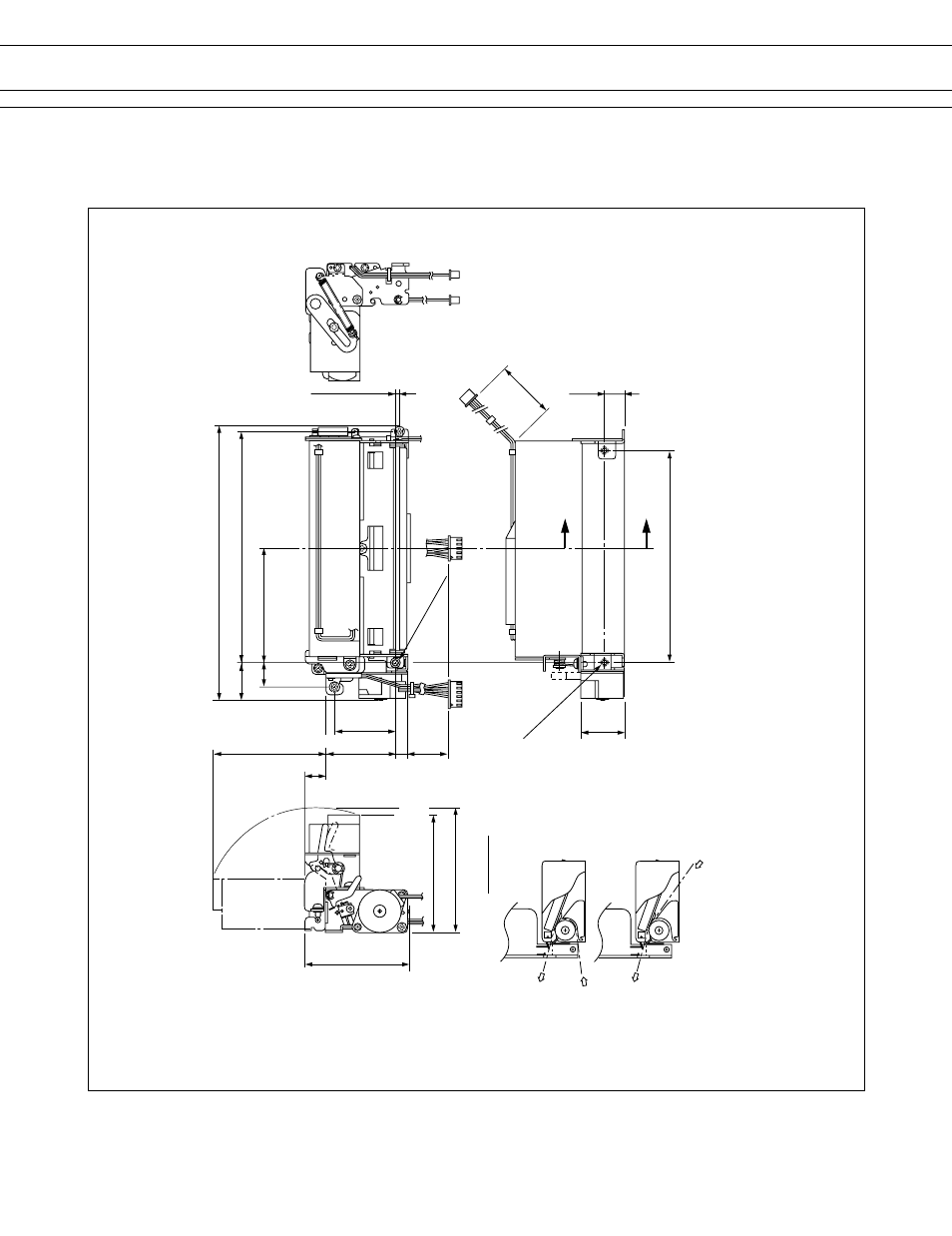 Dimensions, Printer mechanism with cutter unit: mm | FUJITSU FTP-641MCL301 User Manual | Page 4 / 6