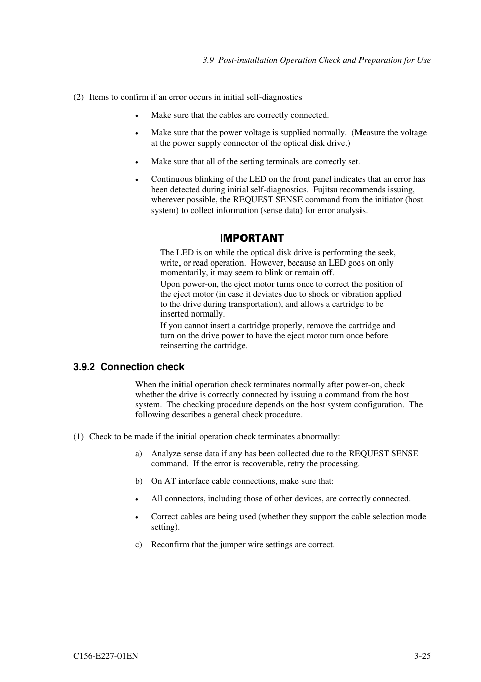 2 connection check | FUJITSU MCM3064AP User Manual | Page 69 / 202