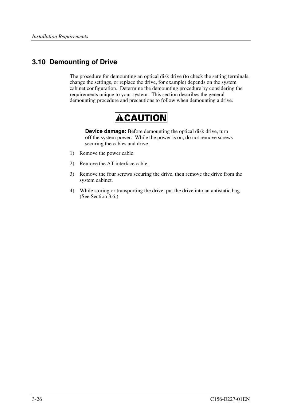 10 demounting of drive | FUJITSU MCM3064AP User Manual | Page 70 / 202