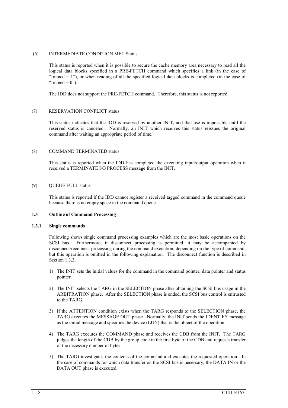 3 outline of command processing, 1 single commands | FUJITSU MAS3367 User Manual | Page 26 / 290