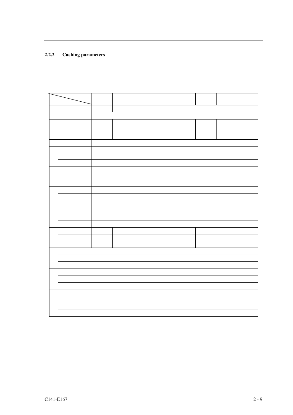 2 caching parameters | FUJITSU MAS3367 User Manual | Page 59 / 290