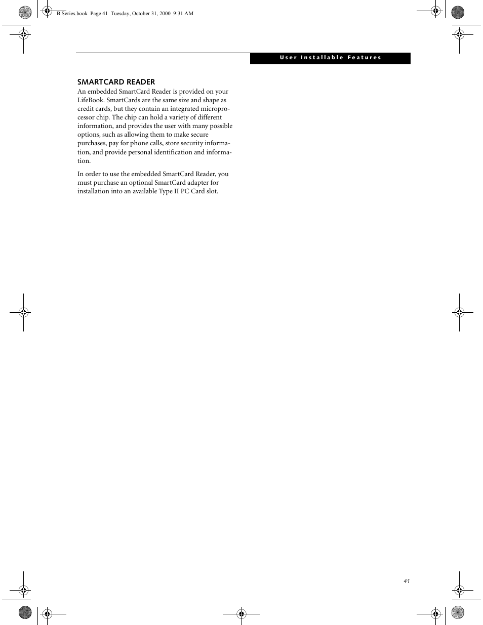 Smartcard reader | FUJITSU Laptop User Manual | Page 49 / 96