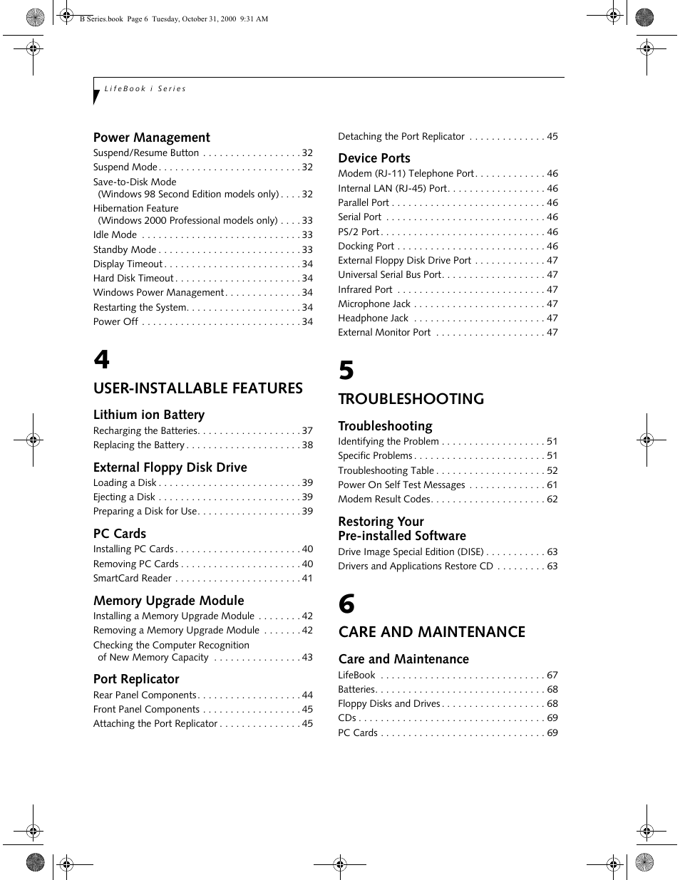 FUJITSU Laptop User Manual | Page 6 / 96