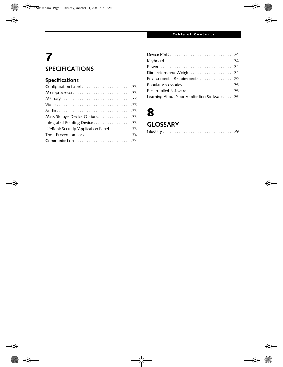 FUJITSU Laptop User Manual | Page 7 / 96