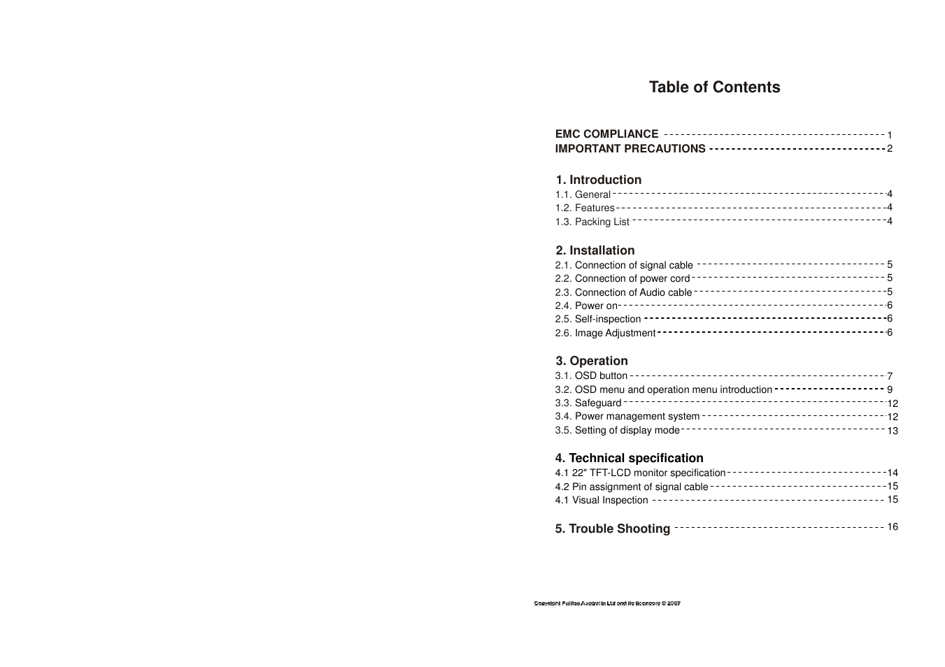 FUJITSU 280X1024@75Hz User Manual | Page 2 / 10
