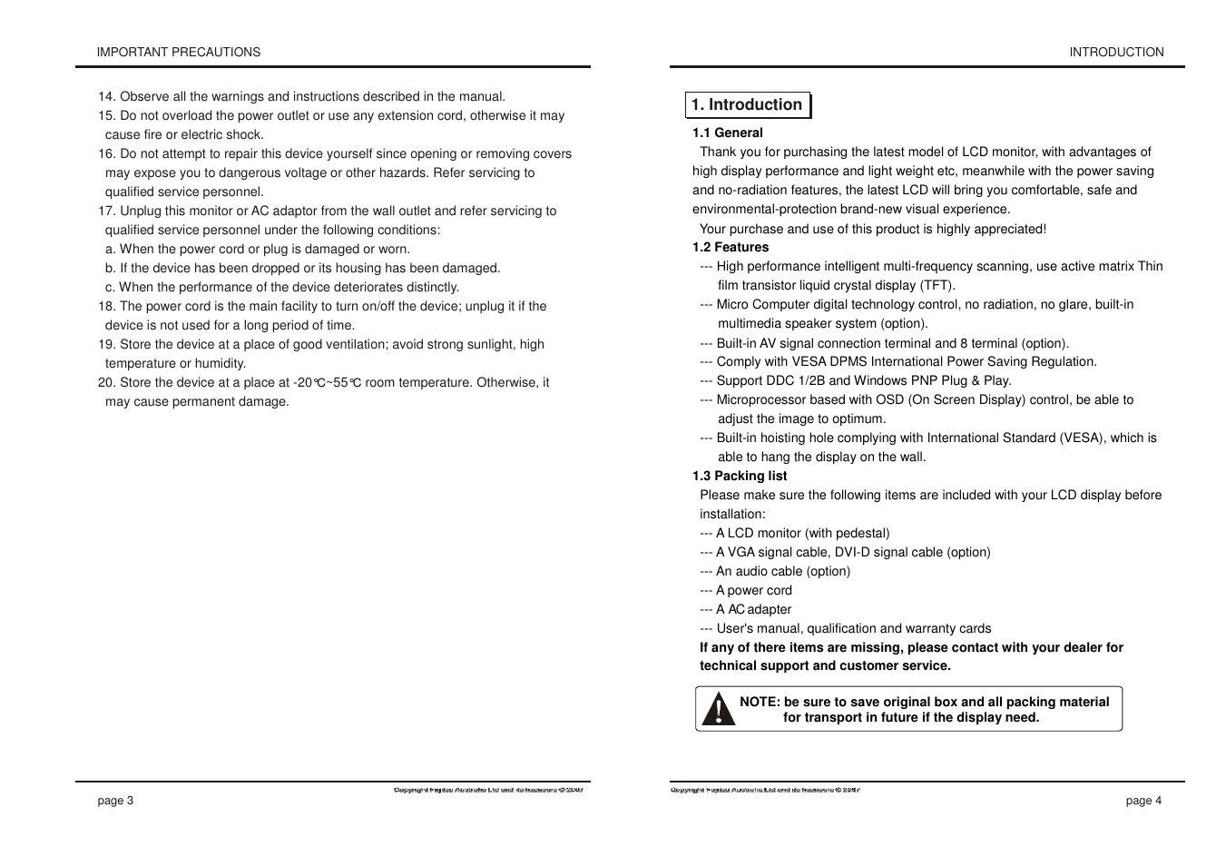 FUJITSU 280X1024@75Hz User Manual | Page 4 / 10