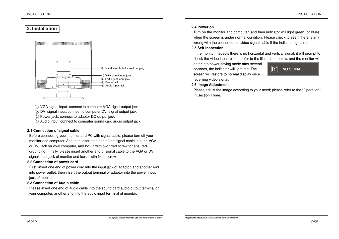 FUJITSU 280X1024@75Hz User Manual | Page 5 / 10