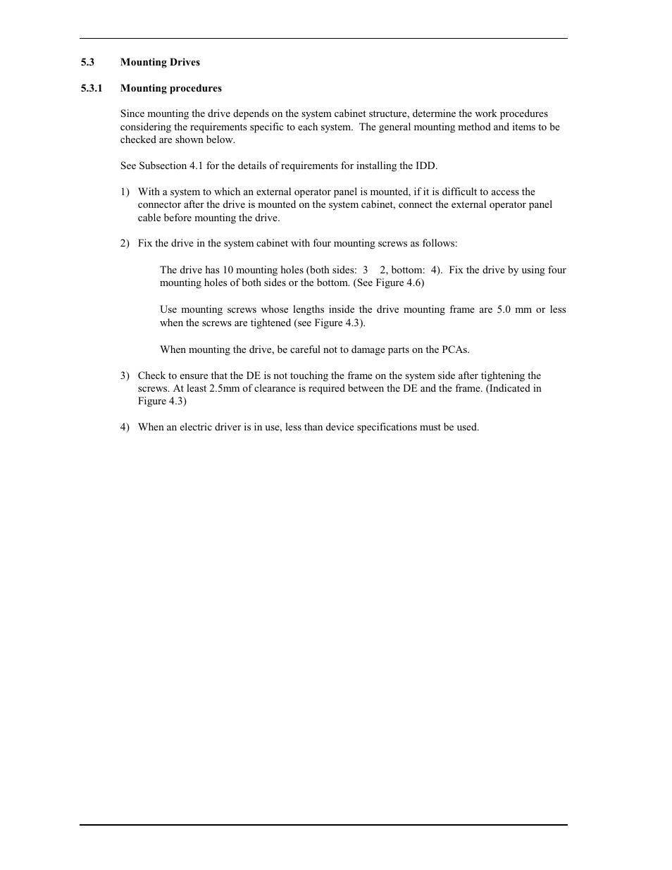 3 moun ing drives, 1 moun ing procedures | FUJITSU MAP3735FC User Manual | Page 66 / 114