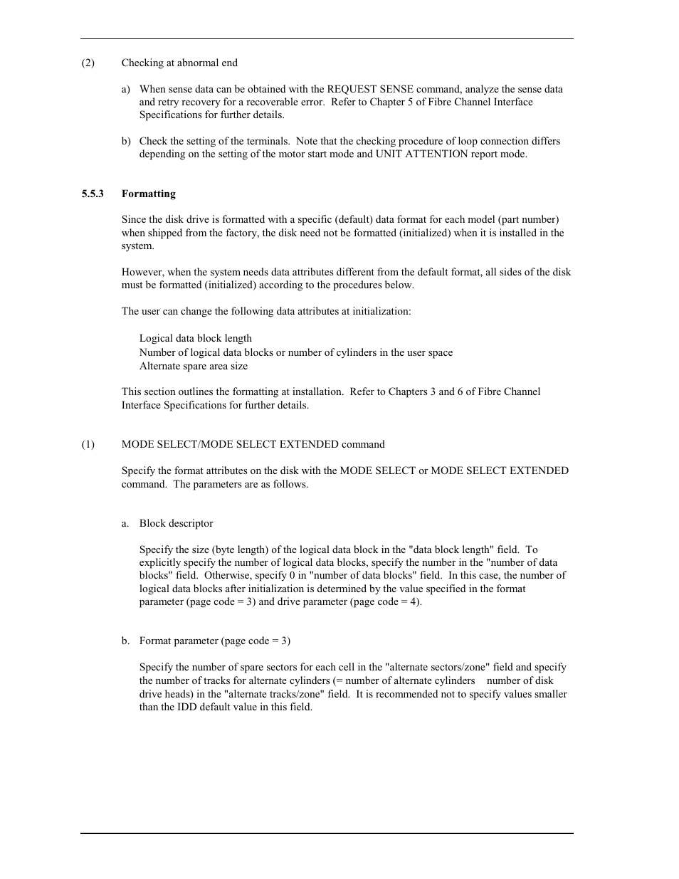 3 formatting | FUJITSU MAP3735FC User Manual | Page 72 / 114