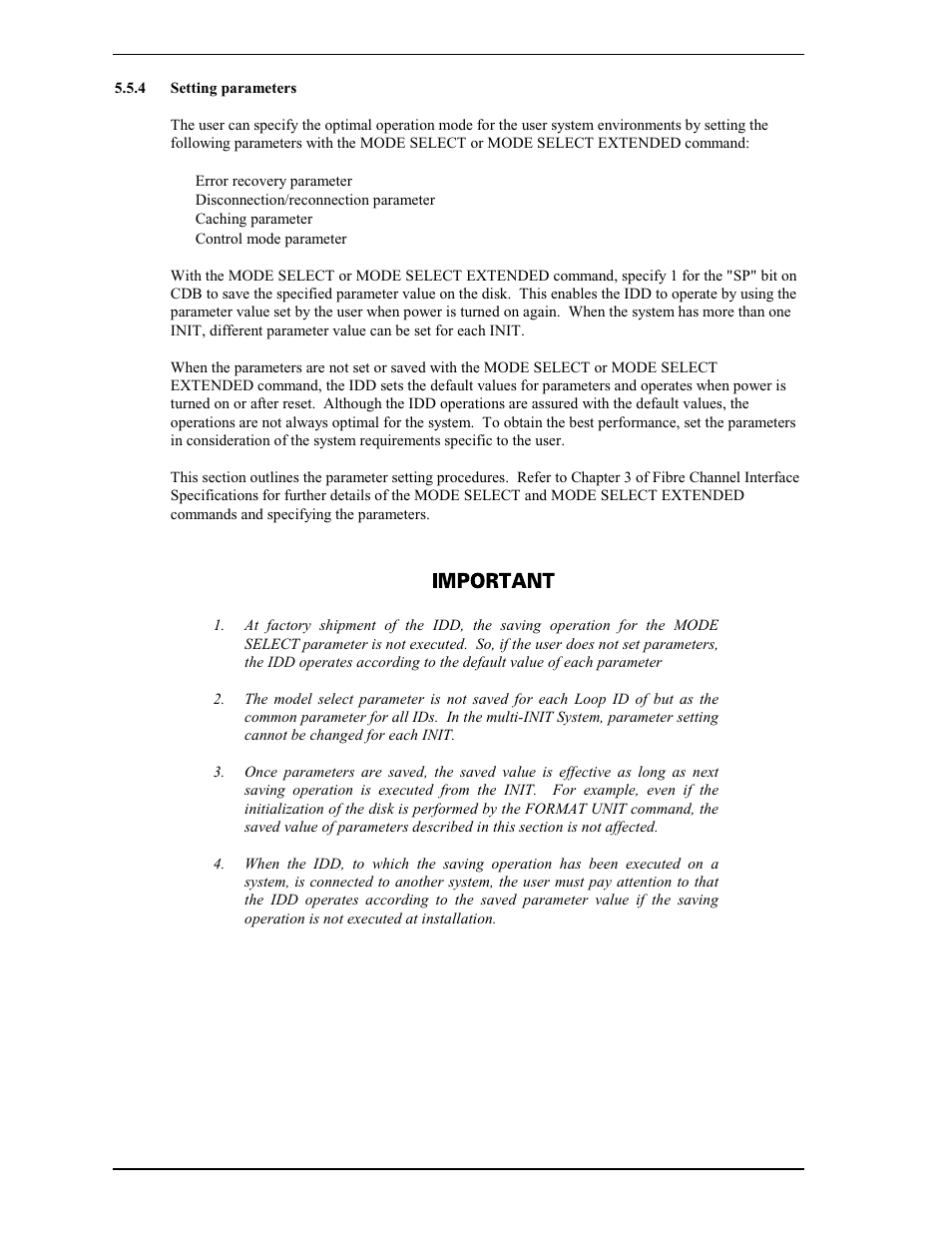4 setting parameters | FUJITSU MAP3735FC User Manual | Page 74 / 114