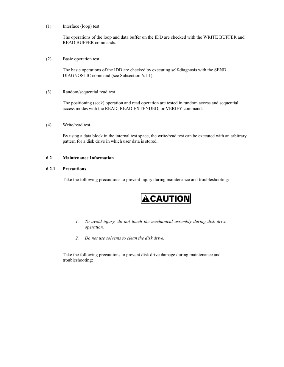 2 maintenance information, 1 precautions | FUJITSU MAP3735FC User Manual | Page 83 / 114