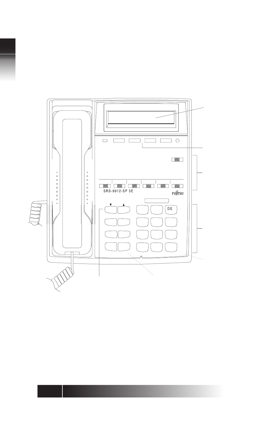 Ni / 5e custom t erminal over view, Numeric keypad microphone | FUJITSU SRS-9924 User Manual | Page 16 / 115