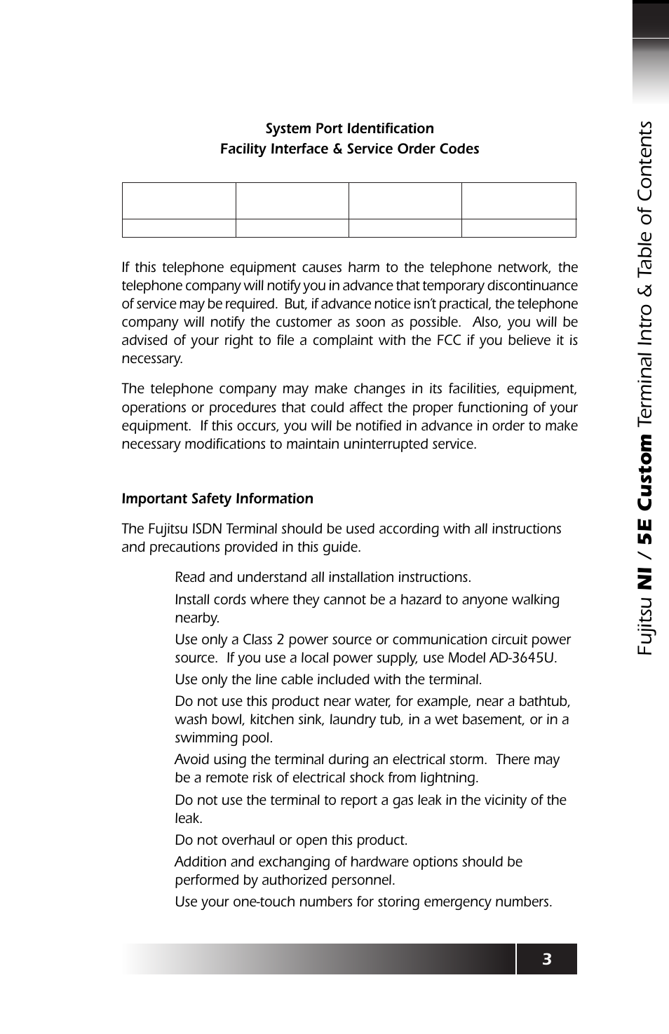 FUJITSU SRS-9924 User Manual | Page 5 / 115