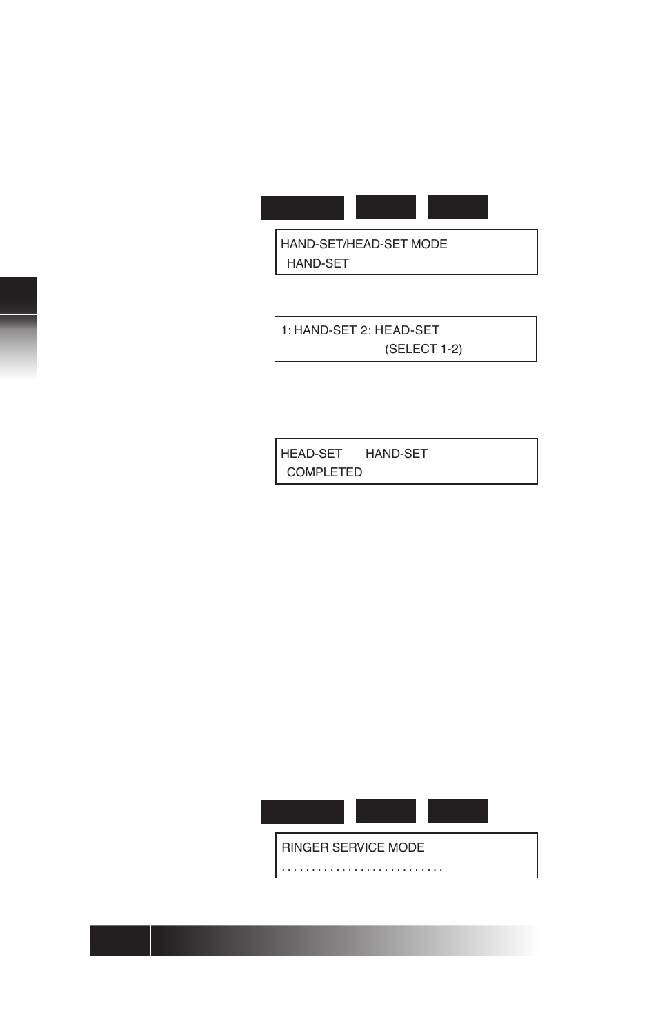 Changing ringer mode -14, Using the ni / 5e custom t erminal set-up | FUJITSU SRS-9924 User Manual | Page 50 / 115