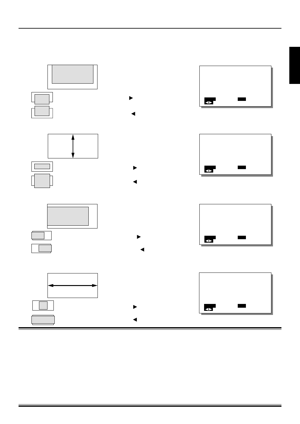 Adjustment item list (adjustment criteria), English, Vertical position | Height, Horizontal position, Horizontal width | FUJITSU PDS4207W-H User Manual | Page 27 / 44