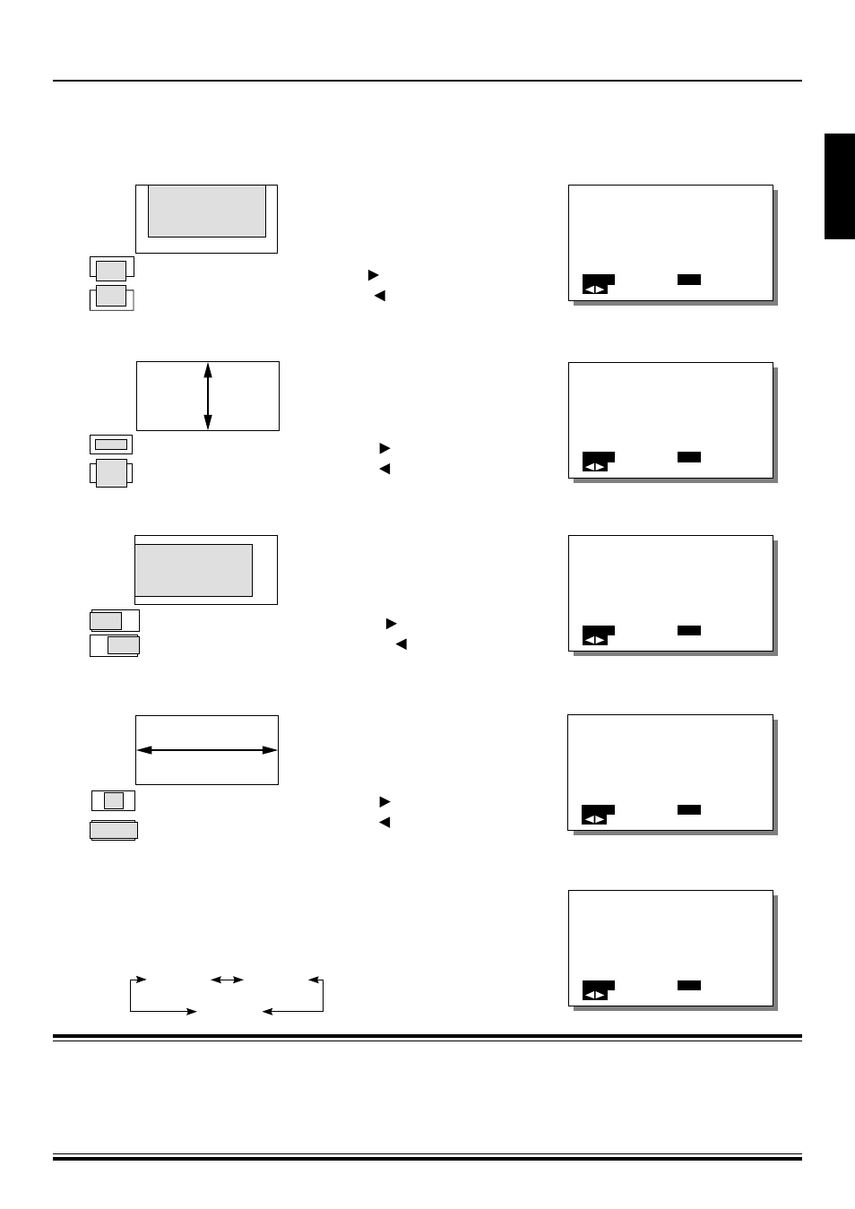 Adjustment item list (adjustment criteria), English, Vertical position | Height, Horizontal position, Horizontal width, Vertical line | FUJITSU PDS4207W-H User Manual | Page 35 / 44