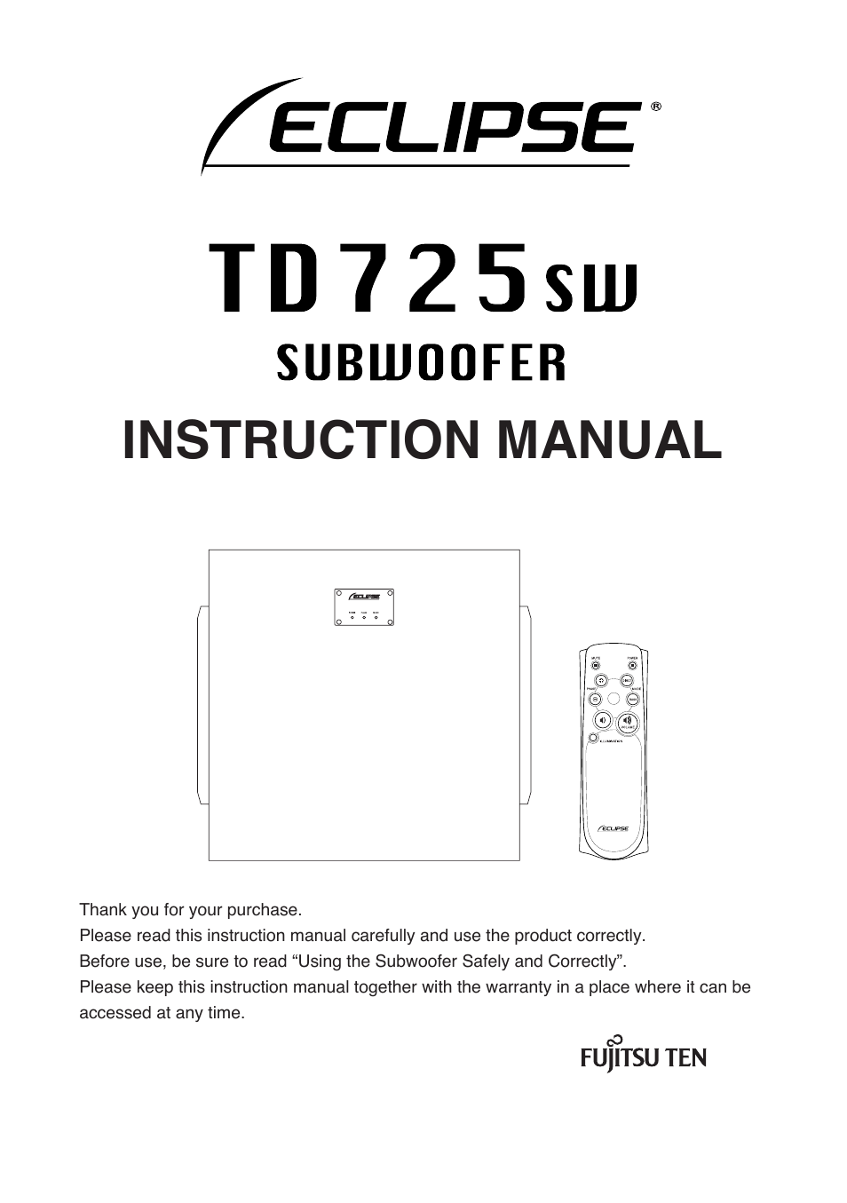 FUJITSU TD725SW User Manual | 14 pages
