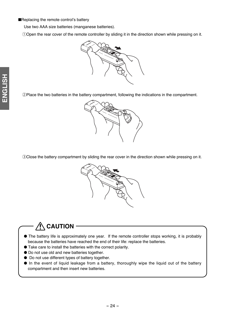 English, Caution | FUJITSU TD725SW User Manual | Page 10 / 14