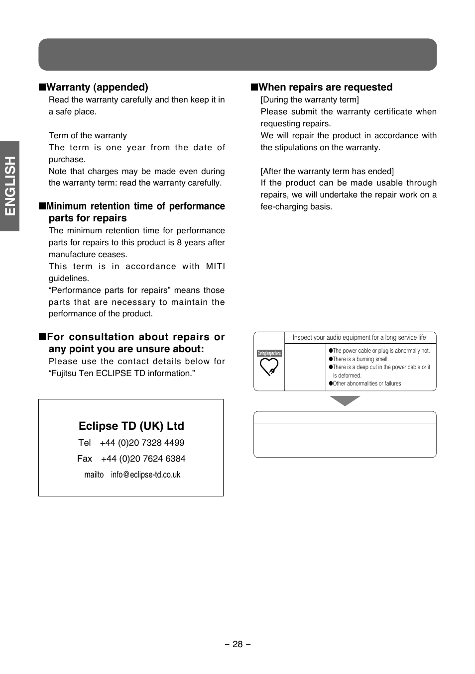 English, Eclipse td (uk) ltd | FUJITSU TD725SW User Manual | Page 14 / 14