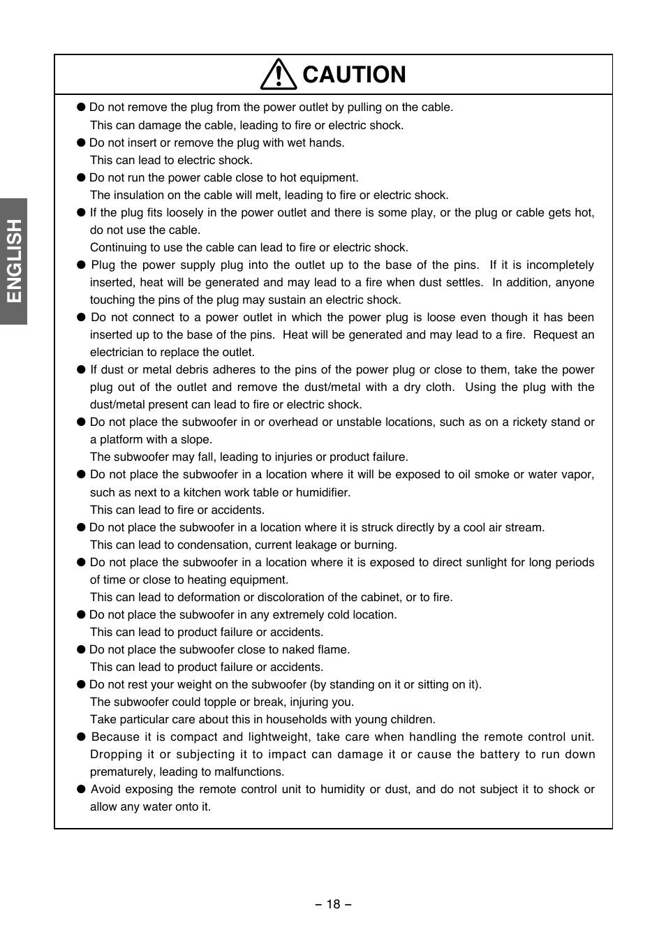 Caution, English | FUJITSU TD725SW User Manual | Page 4 / 14