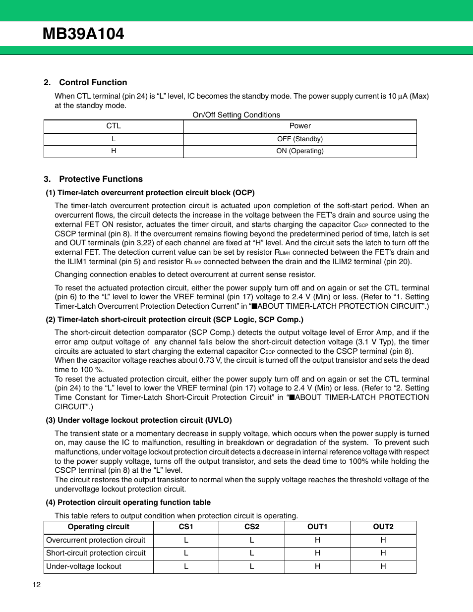 FUJITSU MB39A104 User Manual | Page 12 / 40