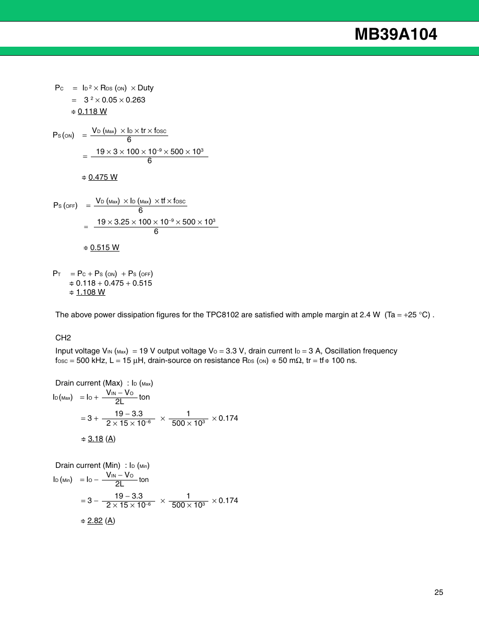 FUJITSU MB39A104 User Manual | Page 25 / 40