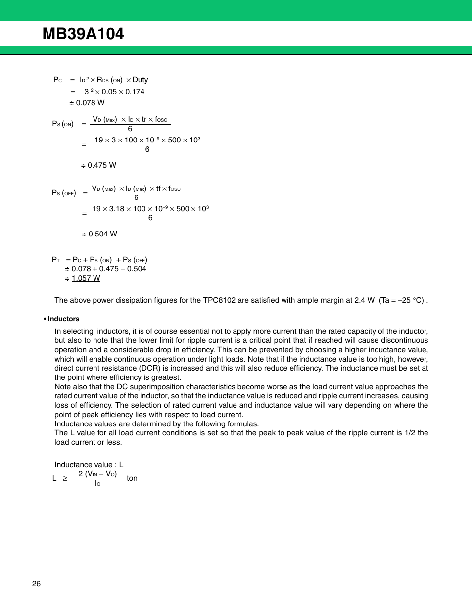 FUJITSU MB39A104 User Manual | Page 26 / 40