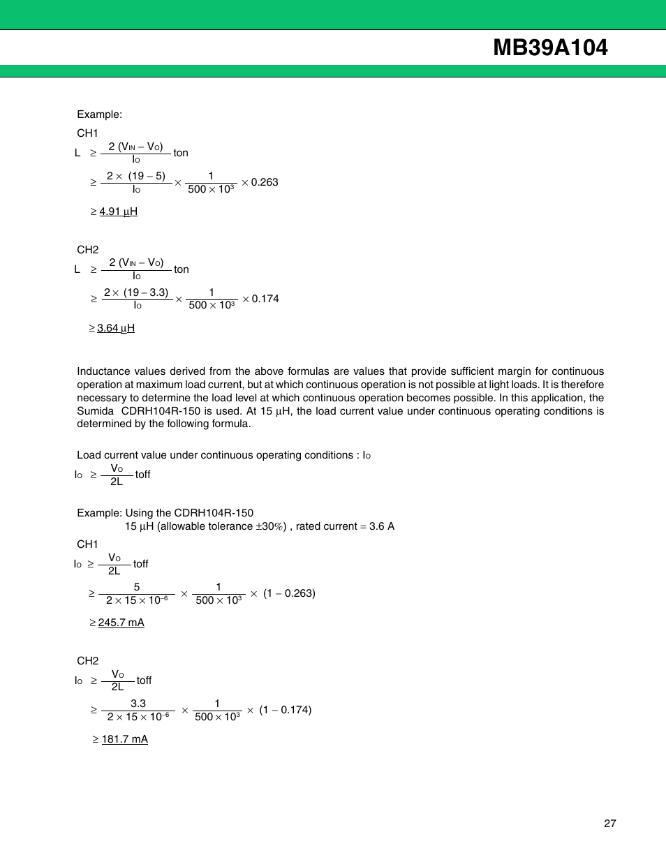 FUJITSU MB39A104 User Manual | Page 27 / 40