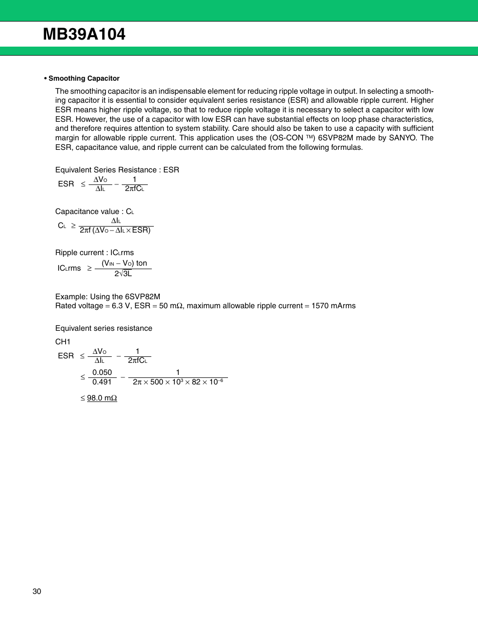FUJITSU MB39A104 User Manual | Page 30 / 40