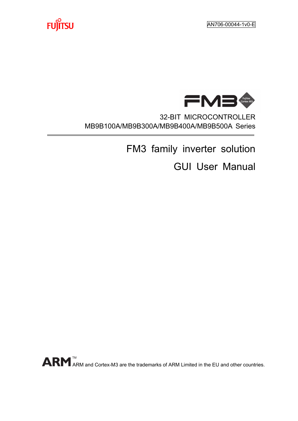 FUJITSU FM3 32-Bit Microcontroller MB9B300A User Manual | 56 pages