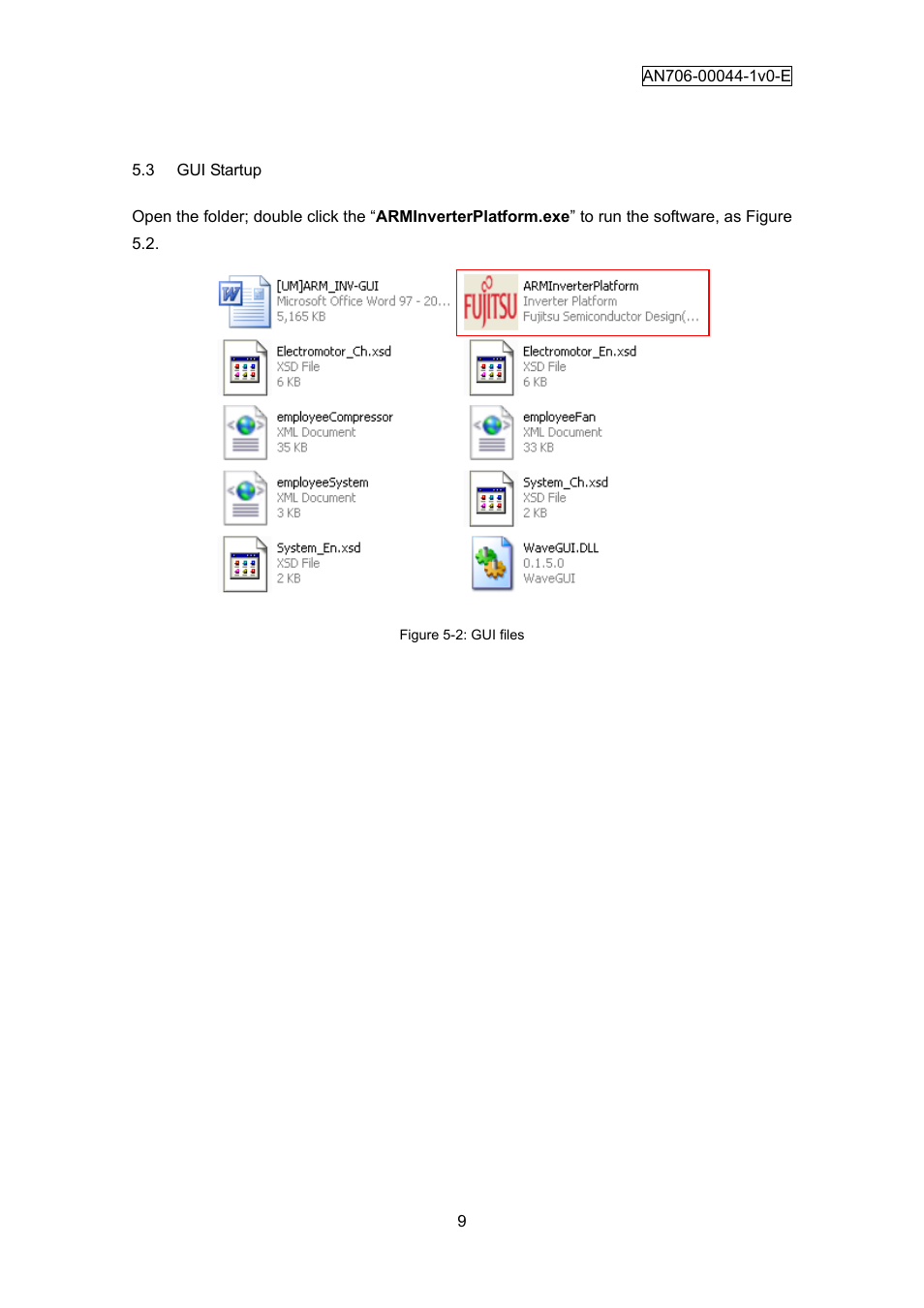 3 gui startup, Gui startup | FUJITSU FM3 32-Bit Microcontroller MB9B300A User Manual | Page 10 / 56