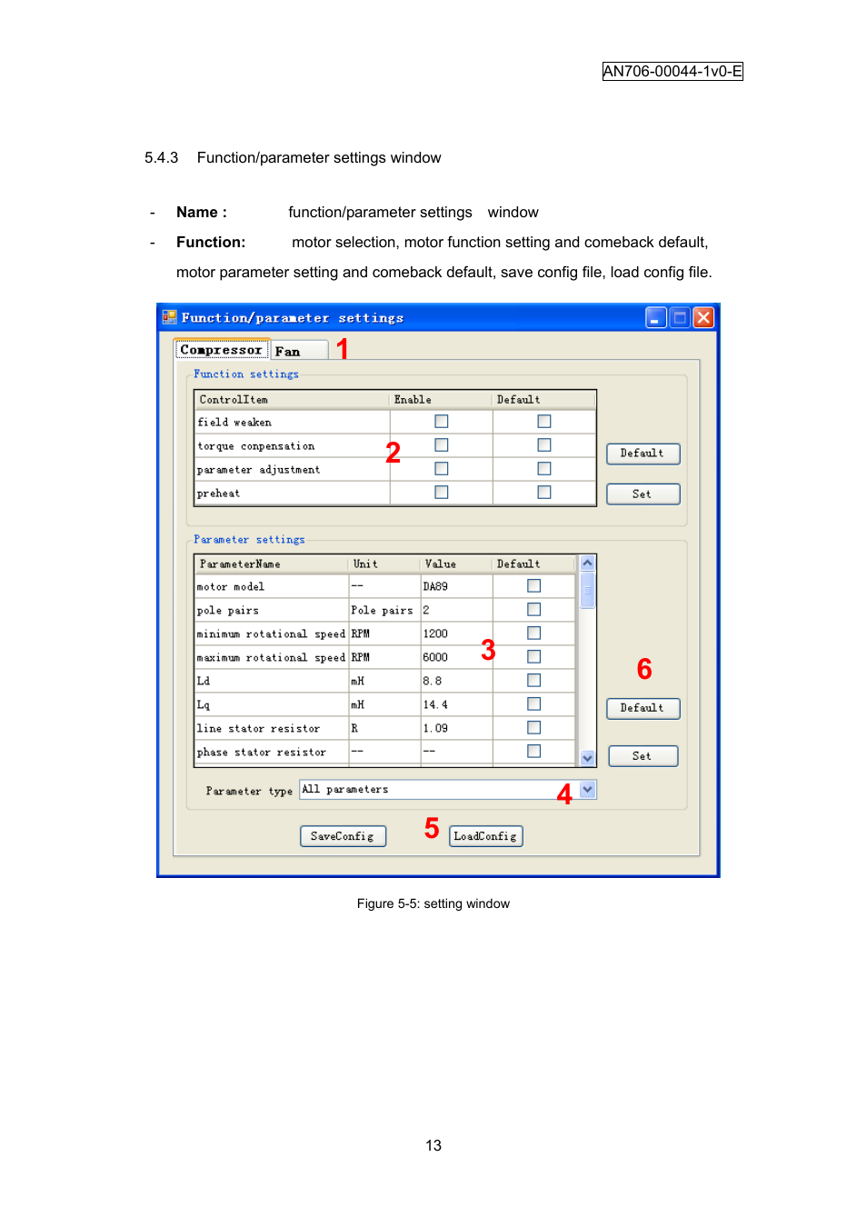 Function/parameter settings window | FUJITSU FM3 32-Bit Microcontroller MB9B300A User Manual | Page 14 / 56