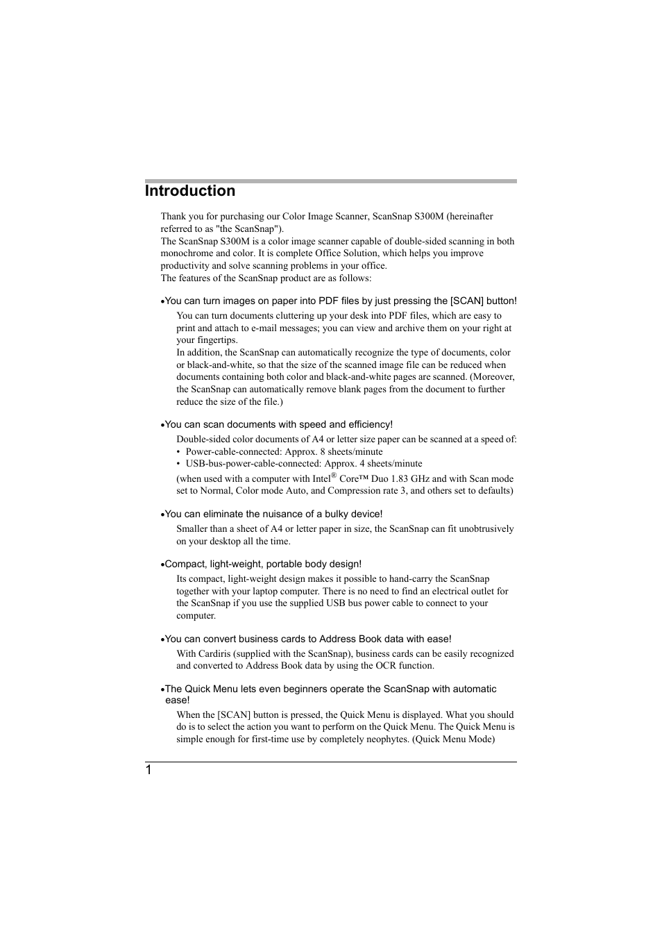 Introduction | FUJITSU SCANSNAP S300M User Manual | Page 2 / 38