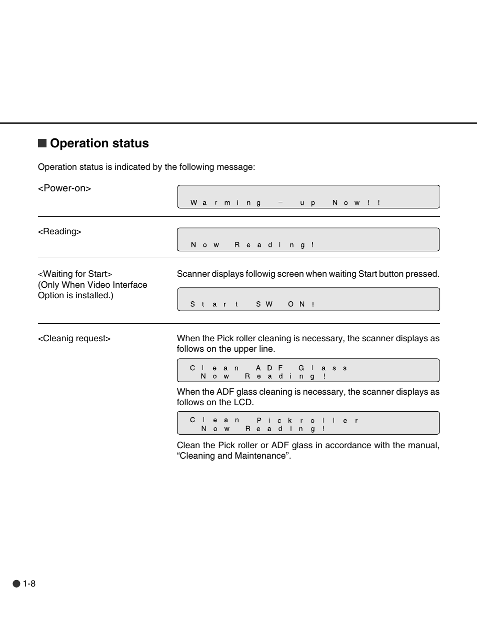 Operation status | FUJITSU C150-E146-02EN User Manual | Page 20 / 100