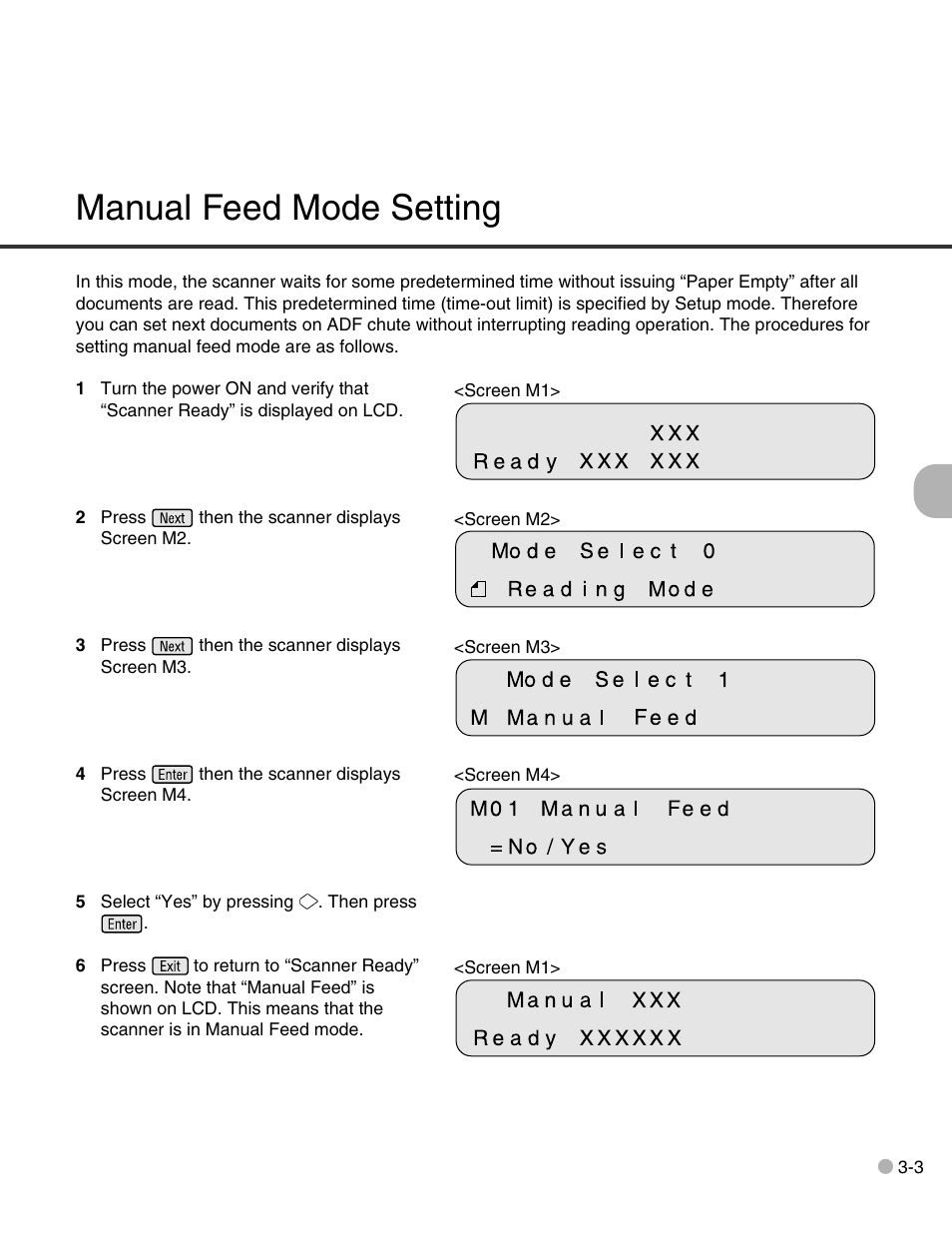 Manual feed mode setting | FUJITSU C150-E146-02EN User Manual | Page 39 / 100
