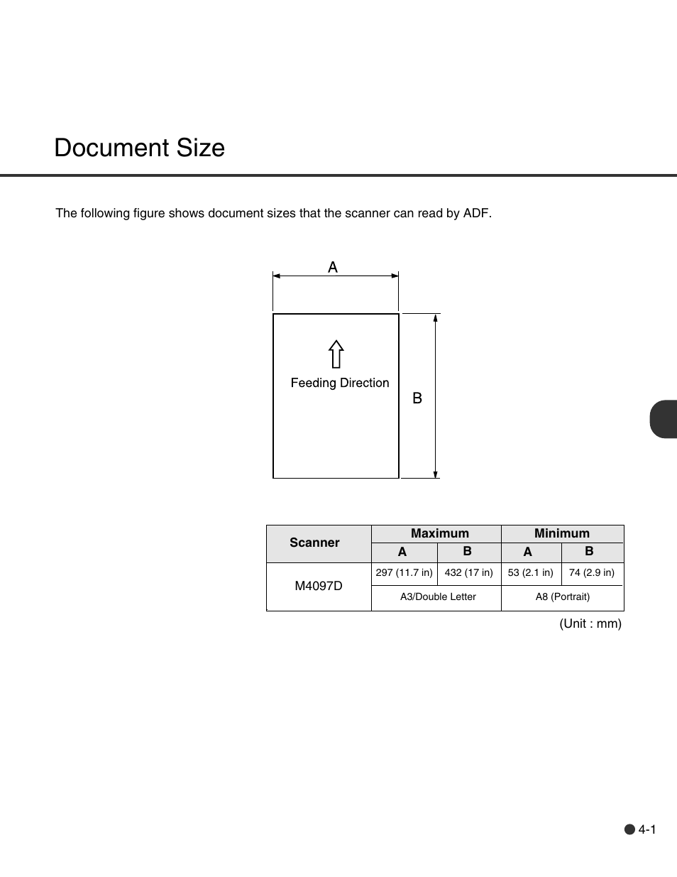 Document size | FUJITSU C150-E146-02EN User Manual | Page 50 / 100